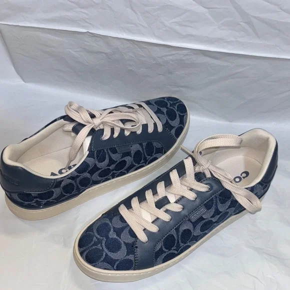 NEW COACH Lowline Signature C Denim Sneakers Size 10B Casual Comfort Light - Picture 8 of 8